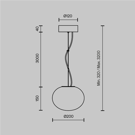 LED Полилей Spume MOD542PL-L5WK Maytoni 5W 3000K | Osvetlenieto.bg