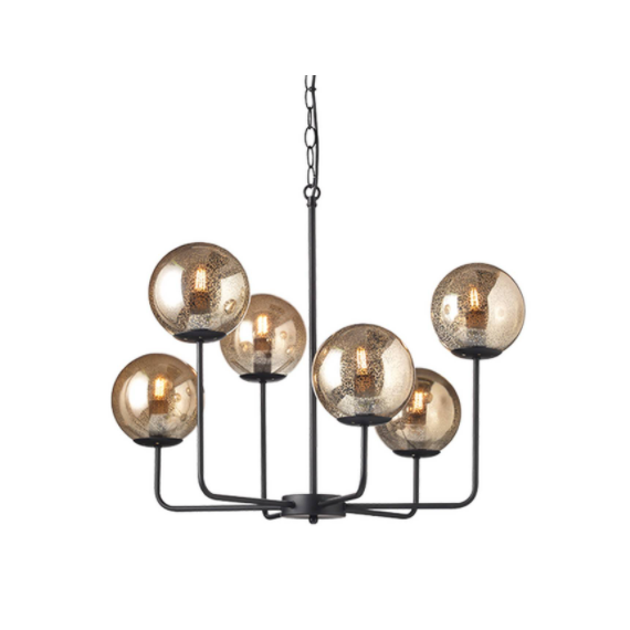 Винтидж полилей DELOS OD905806PAM Aca Lighting 6xE14 | Osvetlenieto.bg