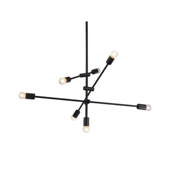 Винтидж полилей LUTHER OD680107BK Aca Lighting 7xE27 | Osvetlenieto.bg