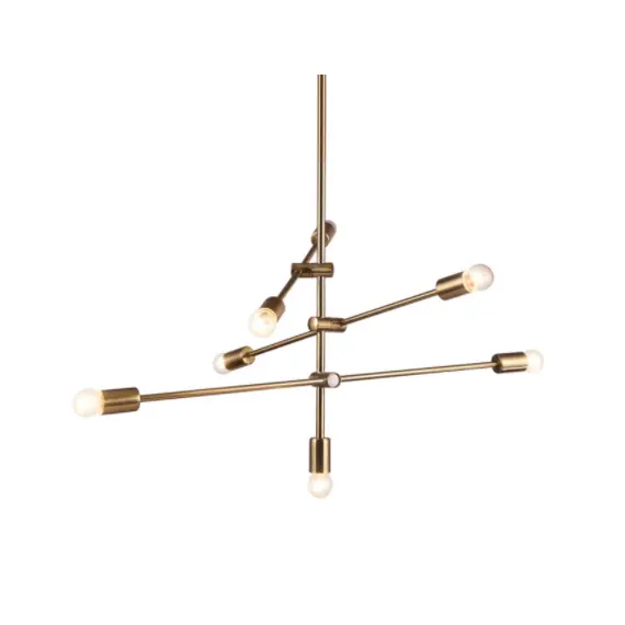 Винтидж полилей LUTHER OD680107BR Aca Lighting 7xE27 | Osvetlenieto.bg