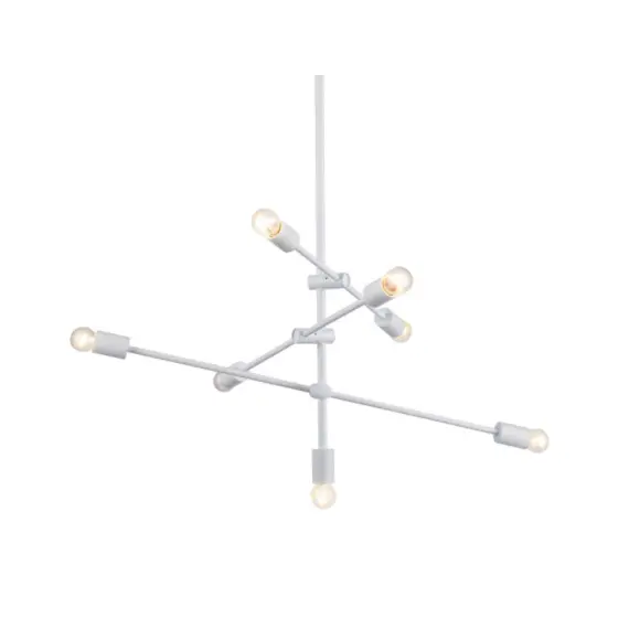 Винтидж полилей LUTHER OD680107WH Aca Lighting 7xE27 | Osvetlenieto.bg