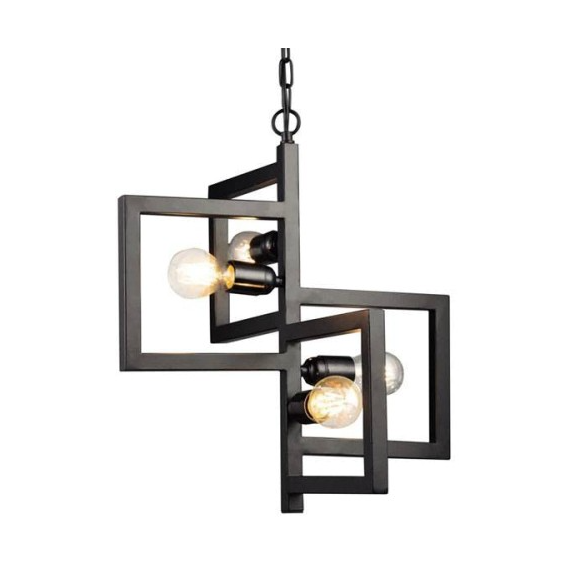 Винтидж полилей SIRIUS KS14254BK Aca Lighting 4xE27 | Osvetlenieto.bg