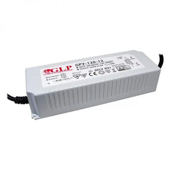 LED захранване 120W 12V GLP IP67 GPV-120-12 | Osvetlenieto.bg