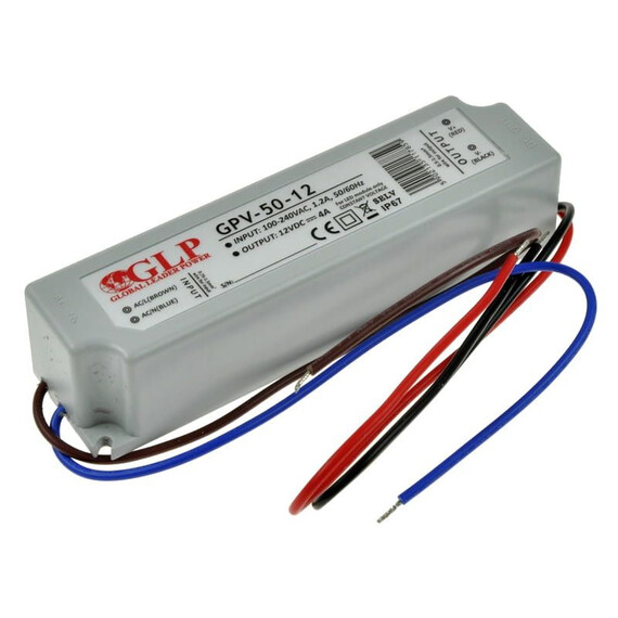 LED захранване 50W 12V GLP IP67 GPV-50-12 | Osvetlenieto.bg