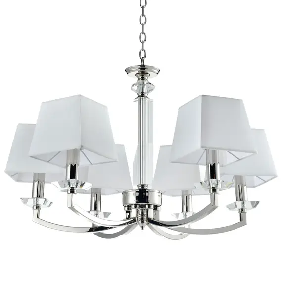 Полилей DUBAI P06346WH NI CosmoLight 6xE14 | Osvetlenieto.bg