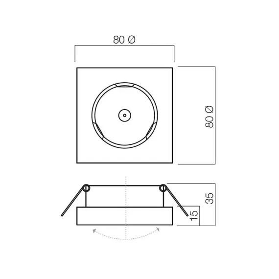 Луна за вграждане 111 SN 12V GU5.3* 70283 Smarter | Osvetlenieto.bg