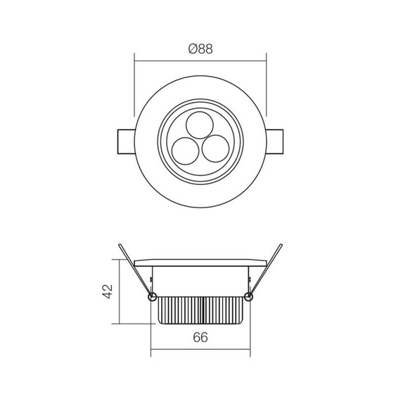 Луна за вграждане 115 LED 3X1W MWH driver inc. 70316 Smarter | Osvetlenieto.bg