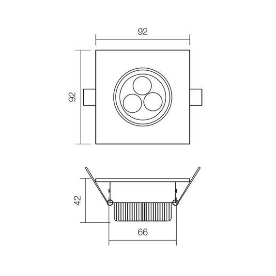 Луна за вграждане 116 LED 3X1W AL driver inc. 70319 Smarter | Osvetlenieto.bg