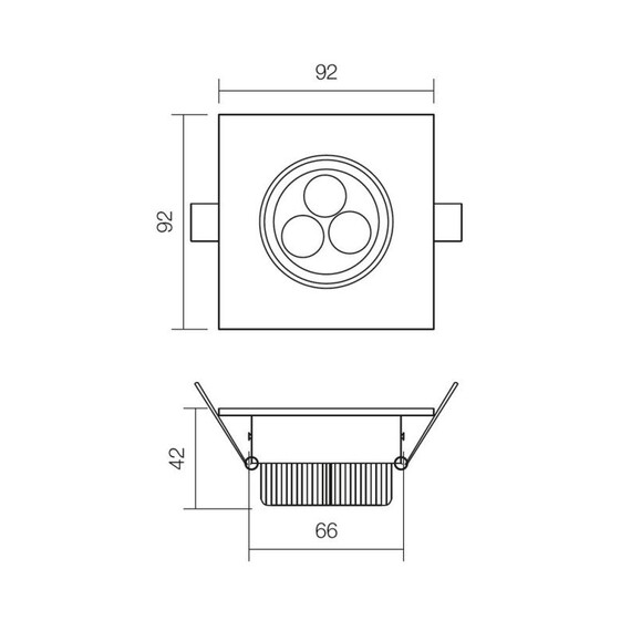 Луна за вграждане 116 LED 3X1W MWH driver inc. 70318 Smarter | Osvetlenieto.bg