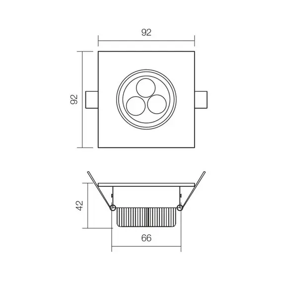 Луна за вграждане 116 LED 3X1W MWH driver inc. 70318 Smarter | Osvetlenieto.bg