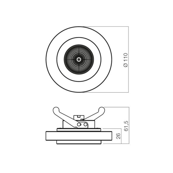 Стъклена луна за вграждане 2 CH 12V GU5.3 70162 Smarter | Osvetlenieto.bg