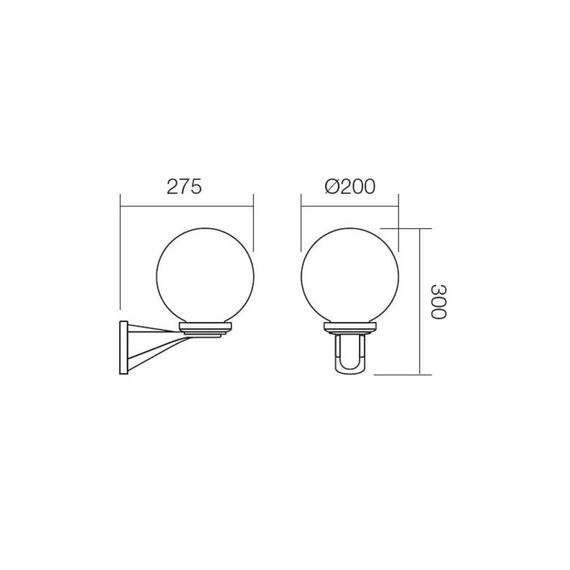 Аплик SFERA 200 BR 1xE27 OPAL  9787 Smarter | Osvetlenieto.bg