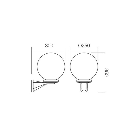 Аплик SFERA 250 1xE27 BR FUM  9790 Smarter | Osvetlenieto.bg