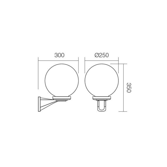 Аплик SFERA 250  1xE27 BR OPAL 9789 Smarter | Osvetlenieto.bg Аплик SFERA 250  1xE27 BR OPAL 9789 Smarter | Osvetlenieto.bg