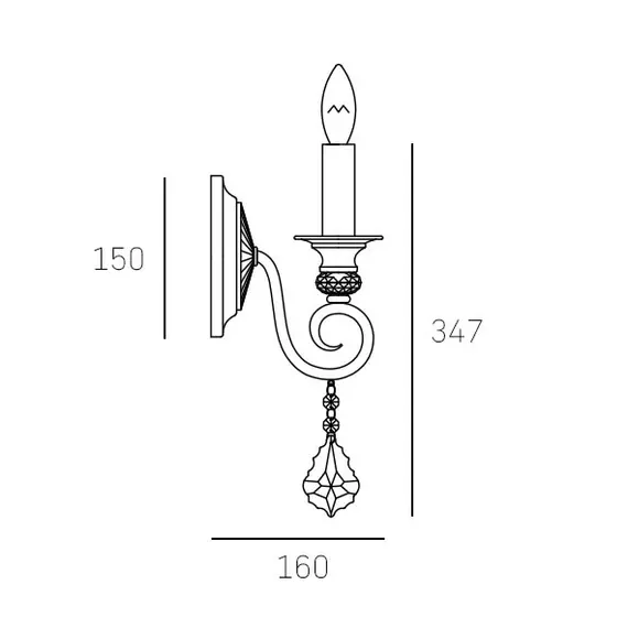Аплик BREST W01681AU CosmoLight 1xE14 | Osvetlenieto.bg