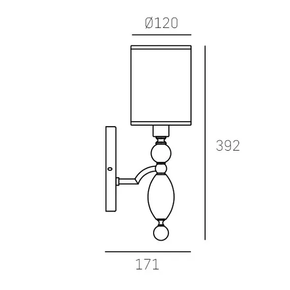 Аплик CANCUN W01780WH CosmoLight 1xE14 | Osvetlenieto.bg