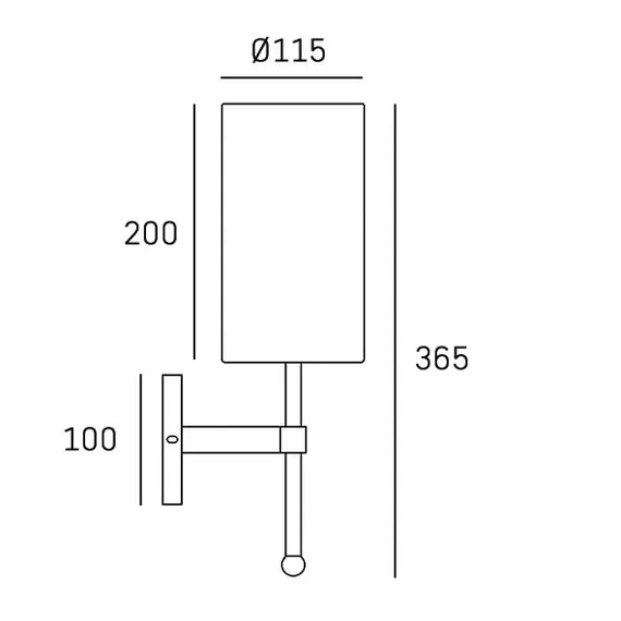 Аплик DENVER W01963WH AU CosmoLight 1xE14 | Osvetlenieto.bg