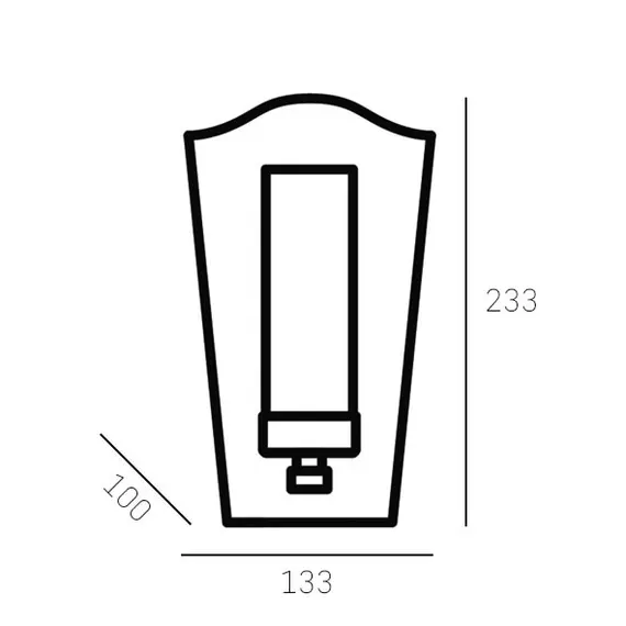 Аплик DUBLIN W01155CH CosmoLight 1xE14 | Osvetlenieto.bg