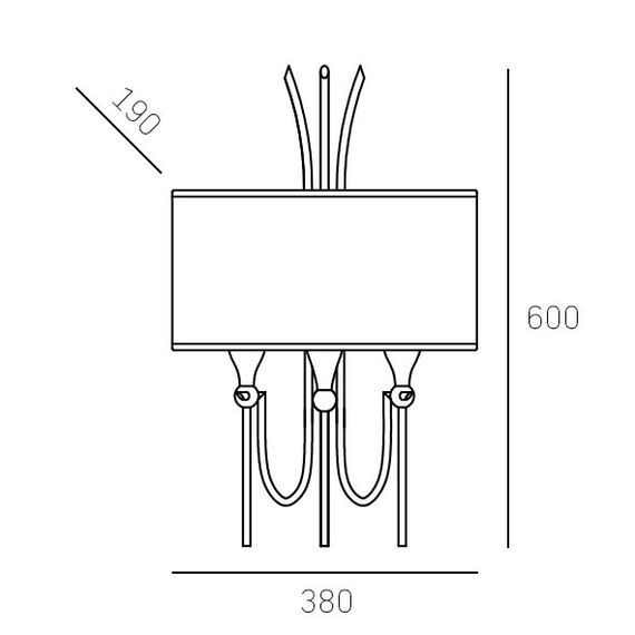 Аплик LAS VEGAS W03728AU CosmoLight 3xE14 | Osvetlenieto.bg