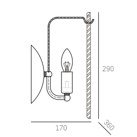 Аплик PALERMO W03087AU CosmoLight 3xE14 | Osvetlenieto.bg