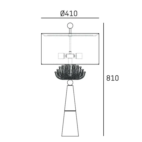 Луксозна настолна лампа CARTAGENA T02004AU CosmoLight 2xE27 | Osvetlenieto.bg