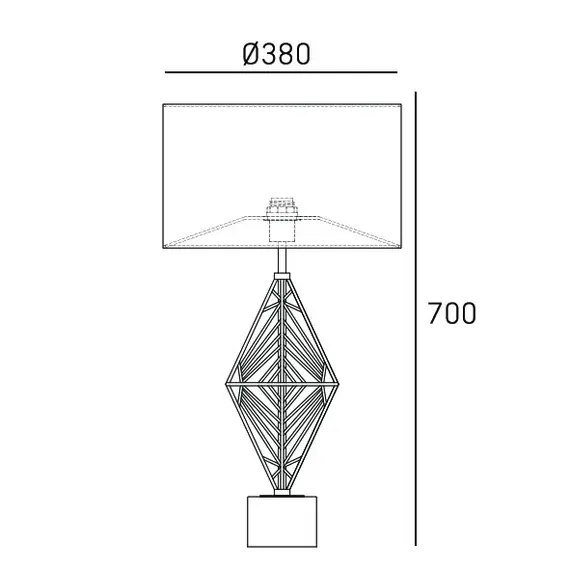 Настолна лампа CARACAS T01977AU CosmoLight 1xE27 | Osvetlenieto.bg