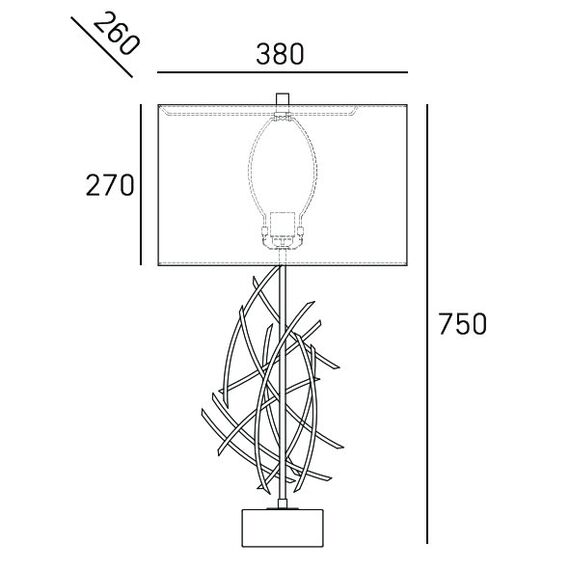Настолна лампа PANAMA T01953CH CosmoLight 1xE27 | Osvetlenieto.bg Настолна лампа PANAMA T01953CH CosmoLight 1xE27 | Osvetlenieto.bg