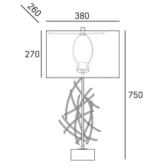 Настолна лампа PANAMA T01953CH CosmoLight 1xE27 | Osvetlenieto.bg