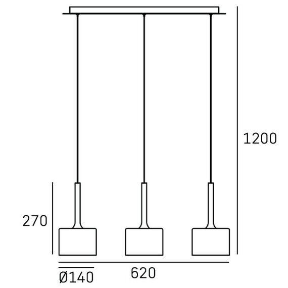 Полилей COPENHAGEN P03035CU CosmoLight 3xG9 | Osvetlenieto.bg