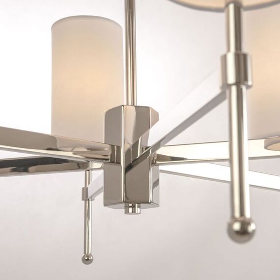 Полилей DENVER P06994WH NI CosmoLight 6xE14 | Osvetlenieto.bg Полилей DENVER P06994WH NI CosmoLight 6xE14 | Osvetlenieto.bg