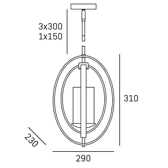 Полилей DUBLIN P01465BZ CosmoLight 1xE27 | Osvetlenieto.bg