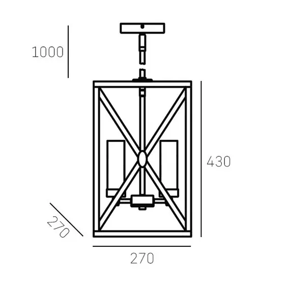 Полилей DUBLIN P04117CH CosmoLight 4xE14 | Osvetlenieto.bg