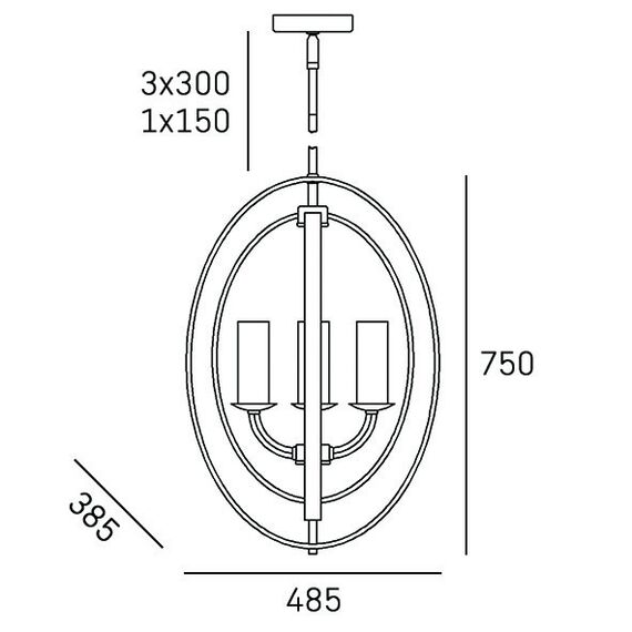Полилей DUBLIN P04472BZ CosmoLight 4xE14 | Osvetlenieto.bg