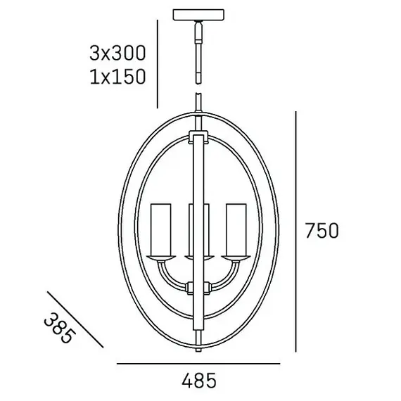 Полилей DUBLIN P04472BZ CosmoLight 4xE14 | Osvetlenieto.bg