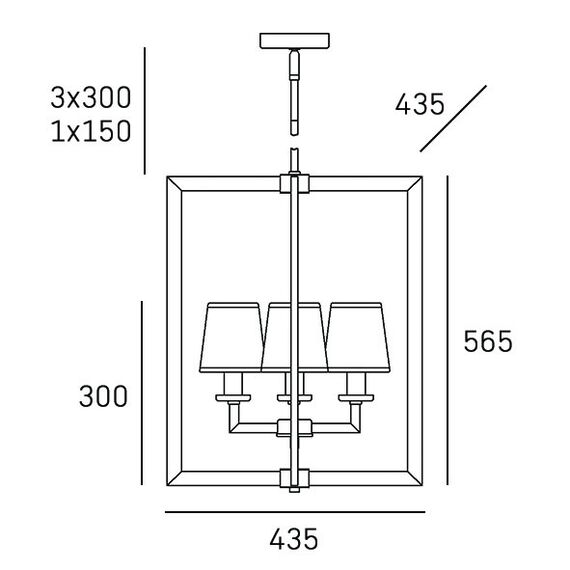 Полилей LONDON P04021WH CosmoLight 4xE14 | Osvetlenieto.bg
