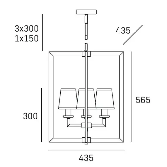 Полилей LONDON P04021WH CosmoLight 4xE14 | Osvetlenieto.bg