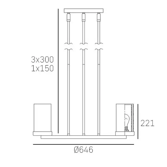 Полилей MIAMI P06998CH CosmoLight 6xE27 | Osvetlenieto.bg