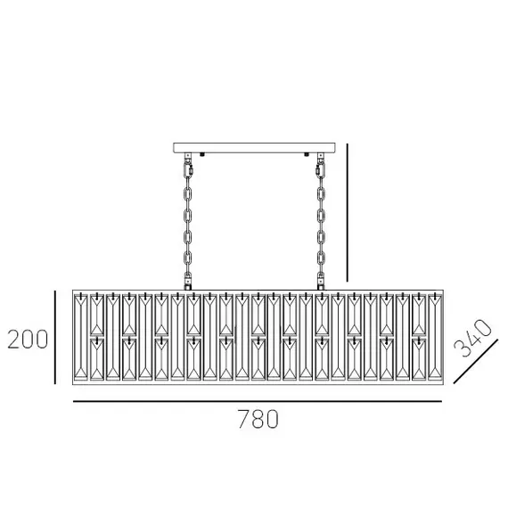 Полилей MOSCOW P06223CP CosmoLight 6xE27 | Osvetlenieto.bg