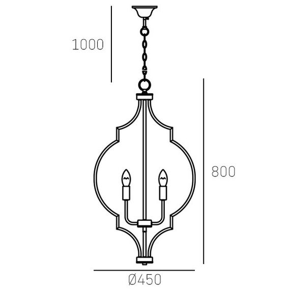 Полилей NASHVILLE P05186BK AU CosmoLight 5xE14 | Osvetlenieto.bg