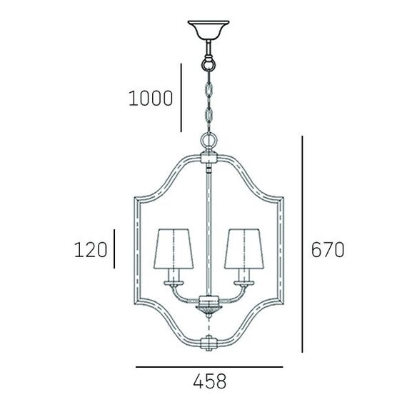 Полилей NEW YORK P04667AU CosmoLight 4xE14 | Osvetlenieto.bg