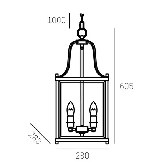 Полилей NEW YORK P04936CH CosmoLight 4xE14 | Osvetlenieto.bg