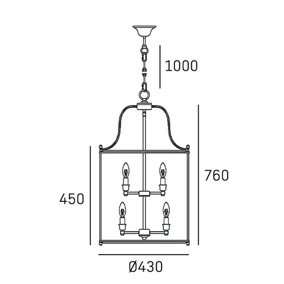 Полилей NEW YORK P08434CH CosmoLight 8xE14 | Osvetlenieto.bg