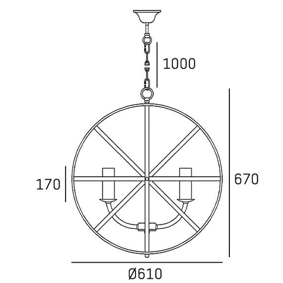 Полилей ORLANDO P06441CH CosmoLight 6xE14 | Osvetlenieto.bg Полилей ORLANDO P06441CH CosmoLight 6xE14 | Osvetlenieto.bg