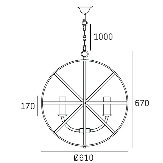 Полилей ORLANDO P06441CH CosmoLight 6xE14 | Osvetlenieto.bg
