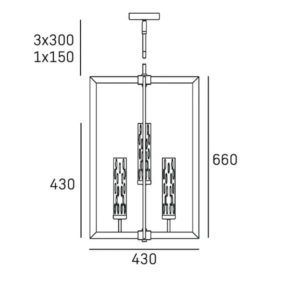 Полилей OXFORD P04052NI CosmoLight 4xE14 | Osvetlenieto.bg