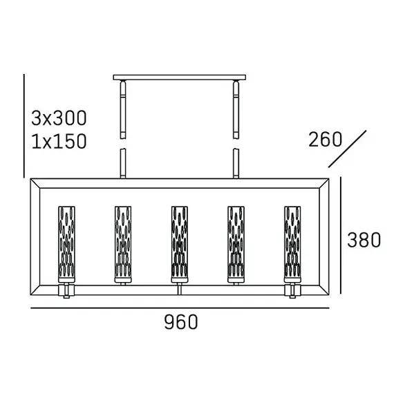 Полилей OXFORD P10069NI CosmoLight 10xE14 | Osvetlenieto.bg