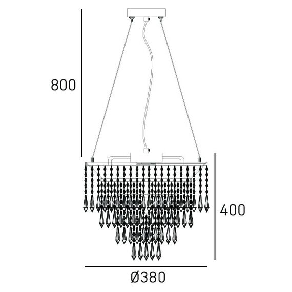 Полилей PORTO P04892CH CosmoLight 4xE14 | Osvetlenieto.bg