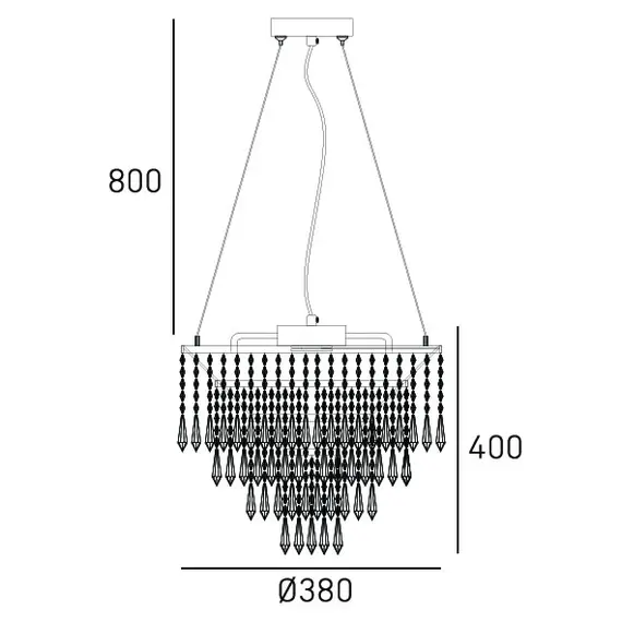 Полилей PORTO P04892CH CosmoLight 4xE14 | Osvetlenieto.bg