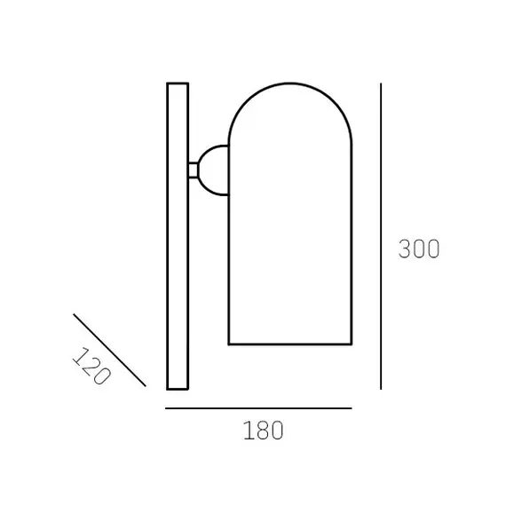 Аплик SEOUL W01773BK CosmoLight 1xE27 | Osvetlenieto.bg
