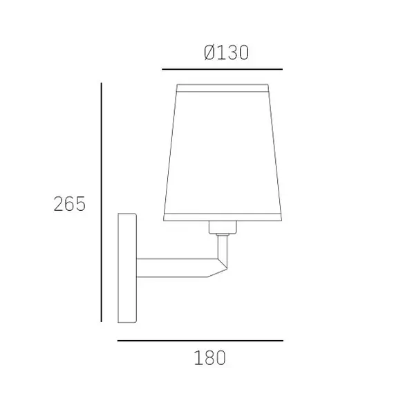 Аплик STOCKHOLM W01650BK AU CosmoLight 1xE14 | Osvetlenieto.bg